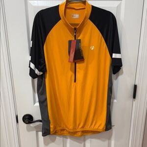 Bontrager Men's SS Cycling Jersey - Black and Yellow/Orange Sz XL